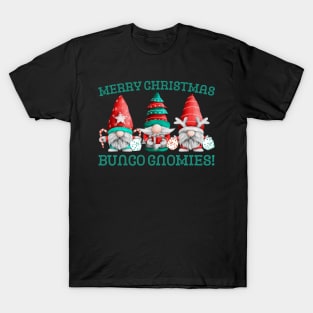 Bunco Christmas Merry Christmas Bunco Gnomies T-Shirt